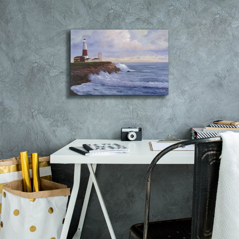 «Phare de Montauk» par Diane Romanello, H 12 po x l 18 po x P 0,75 po