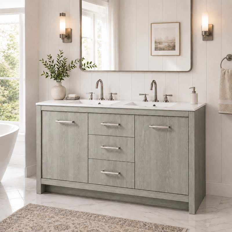Meuble-lavabo double 48 po Boehlke