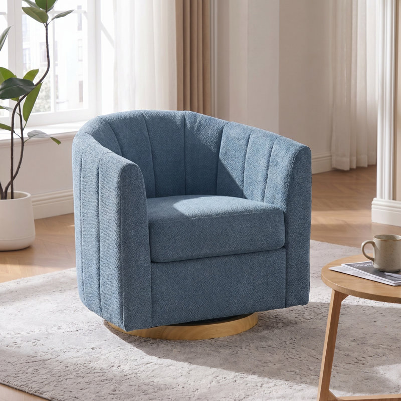 Fauteuil demi-tonneau pivotant, Blue