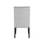 Ensemble de salle à manger 7 pièces de style contemporain avec plateau en marbre véritable blanc et gris-125319329-125319332