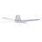 Aria Hugger 52" Flush Mount Indoor/Outdoor Ceiling Fan with Light and Remote, Damp Rated, Low Profile White LED Ceiling Fan for Low Ceiling-1919071112
