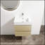 24" Wall-Mounted Bathroom Vanity With Resin Sink, 2-Soft Close Drawers
