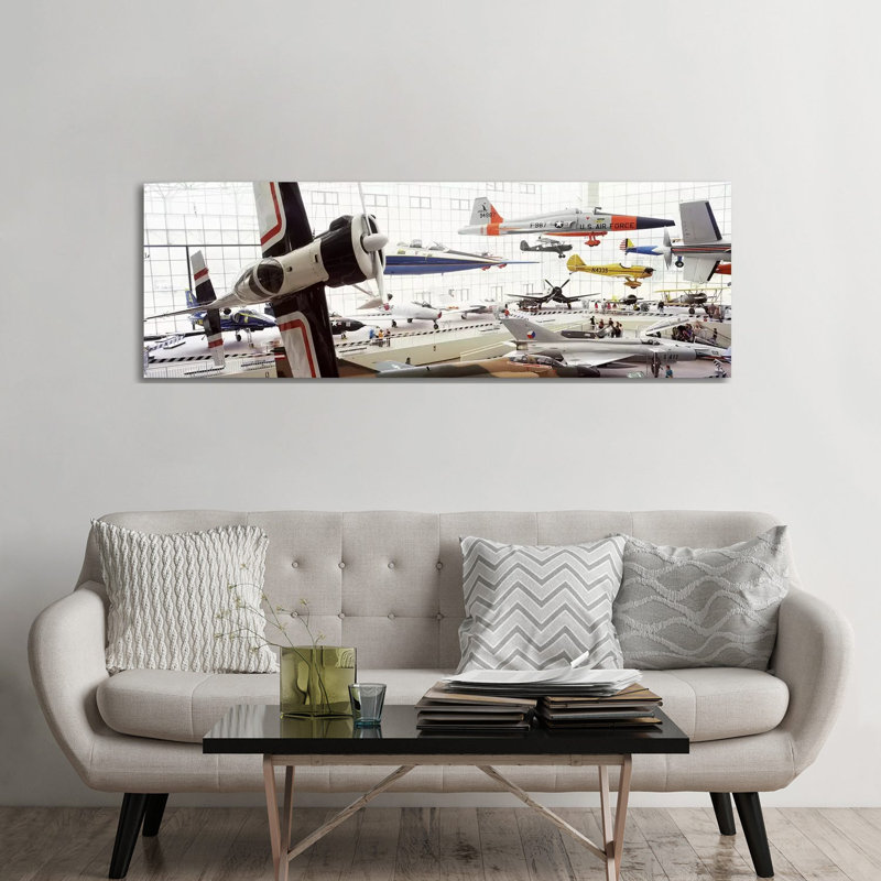 Interiors Of A Museum, Museum Of Flight, Seattle, Washington State, USA - Wrapped Canvas Panoramic Print