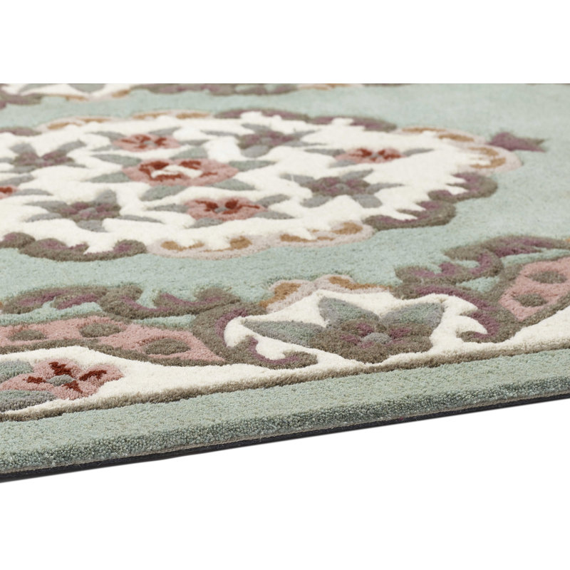Comfort Oriental Wool Hand Woven Green, Rectangle 150 x 240cm