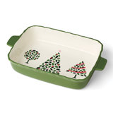 Evergreen Rectangular Scallop Baking Dish
