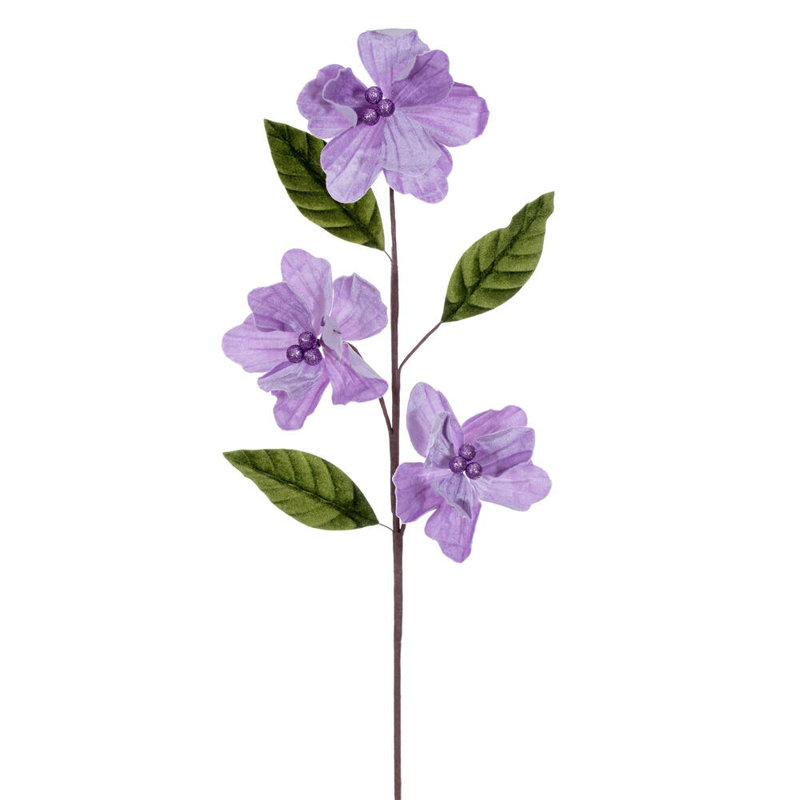 6" x 28" Velvet Trio Amaryllis Stem. It includes three pieces per bag., Light Purple