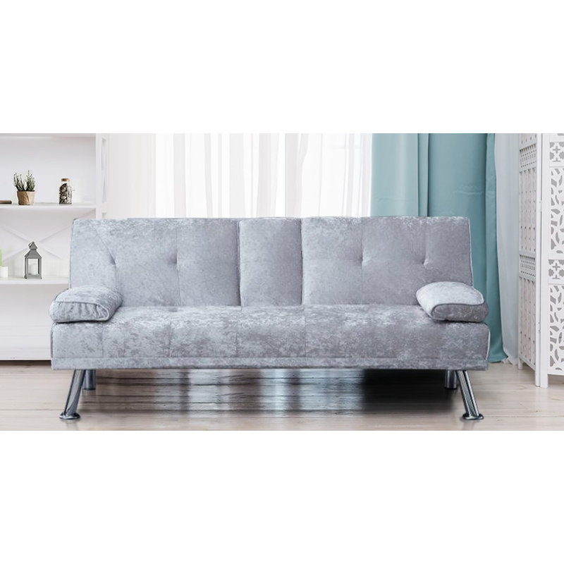 Halie 3 Seater Sofa Bed, Silver