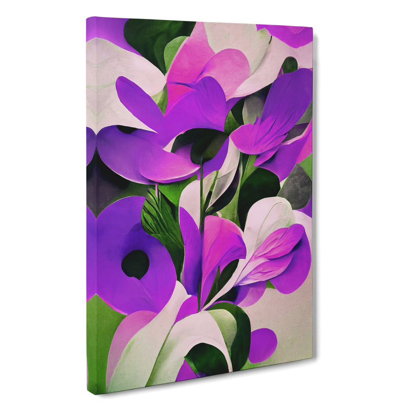 Abstract Floral Painting No.5 - Wrapped Canvas Print, 50cm H x 35cm W x 3cm D
