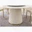 Ensemble de table de salle à manger 5 pièces, table de salle à manger avec base piédestal, 4 chaises-197484481