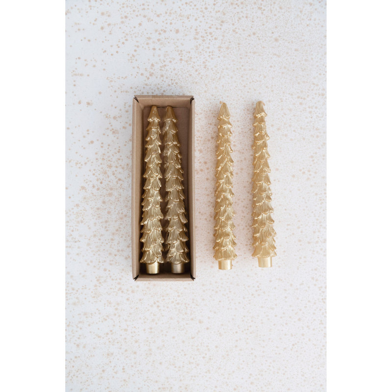 Unscented Taper Candle, Beige