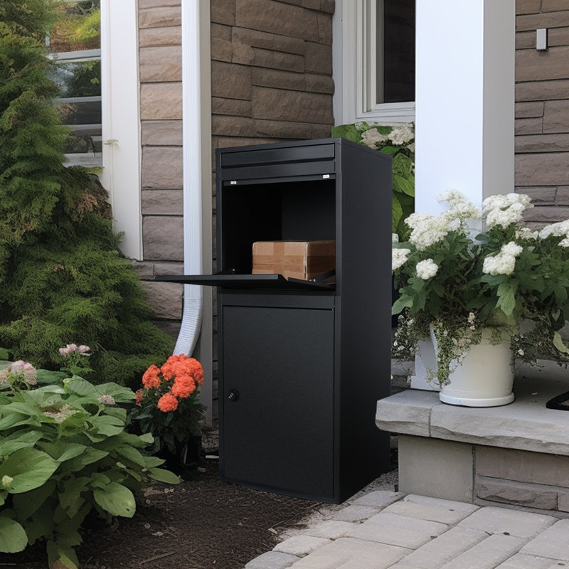 Boîtes de livraison de colis pour l'extérieur, Noir