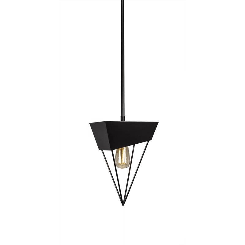 Oryana Neo 1 Light Pendant Shown With Antique LED Bulb, Espresso