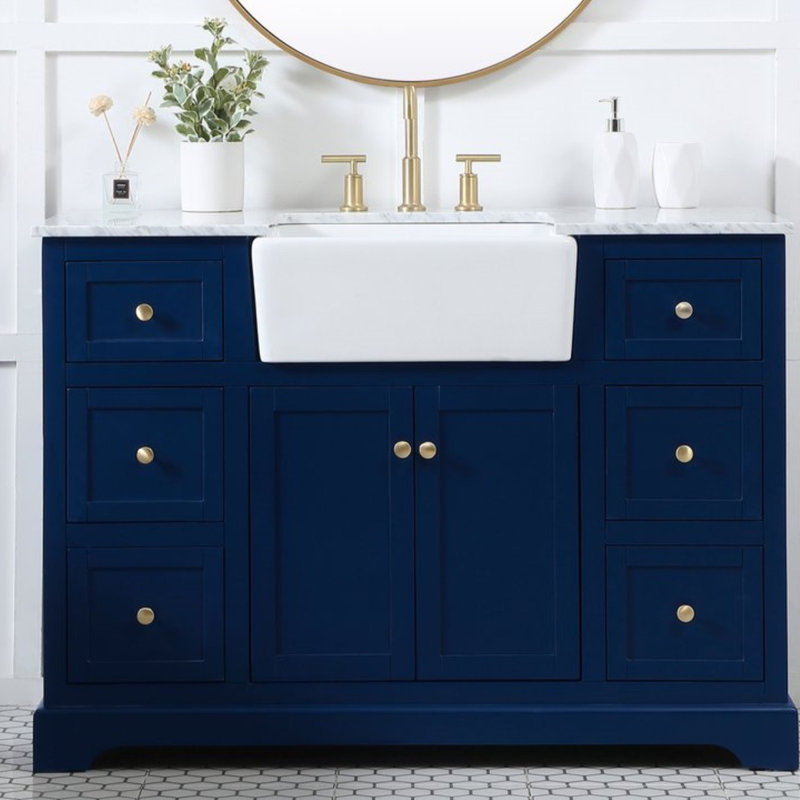 Ensemble de meuble-lavabo simple 48 po Pardue, Vert