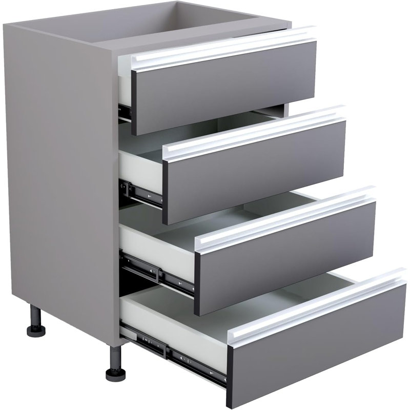 Premium Garage Modular Storage Drawer Base Cabinet with Adjustable Legs, Soft-Close Drawer, Integrated Handles, Heavy Duty Plywood Box Construction, Tool and Equipment Organizer, 24 inch