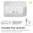 Los Flexi 24" x 17" White Ceramic Wall-Mounted Rectangular Bathroom Sink with Rear Overflow and Three Widespread Faucet Holes for Small Spaces-115248324-119569457