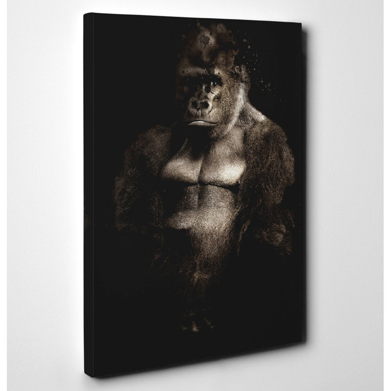 Silverback Gorilla - Wrapped Canvas, 60cm H x 40cm W