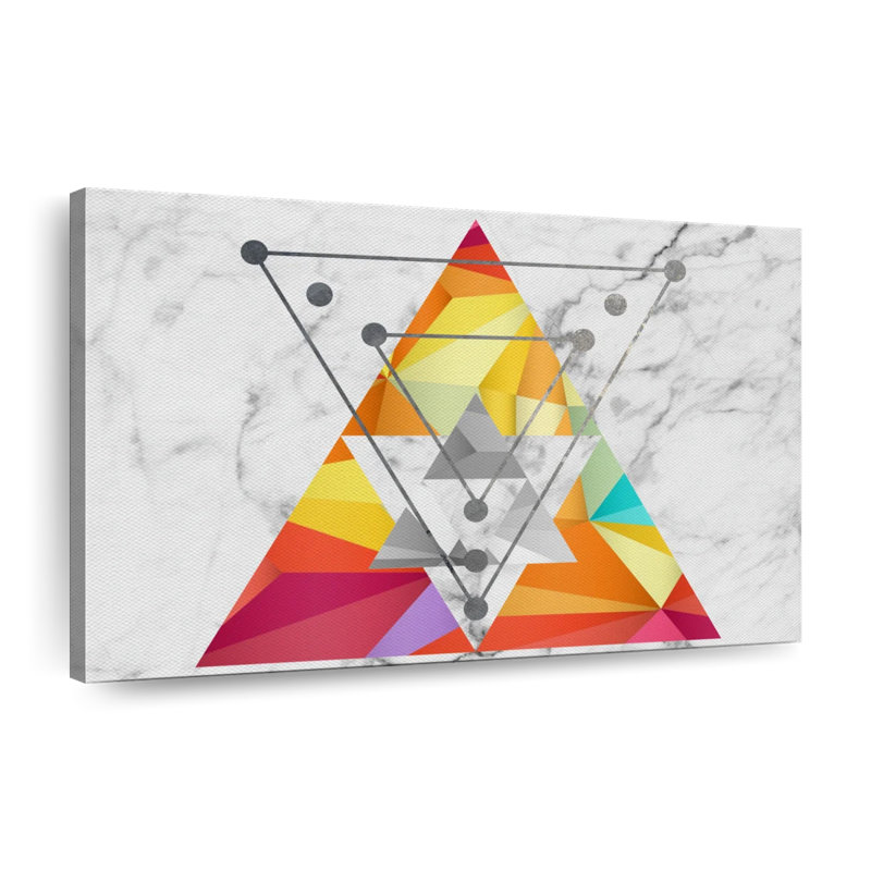 " Triangular Pattern Colors " by Jonathan A., 34" H x 51" W x 1.25" D