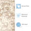 Tapis beige / ivoire en laine touffeté à la main Abstract-958795288