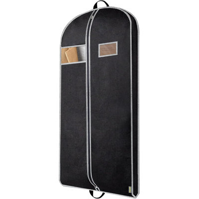 Sac à vêtements de voyage 43 "avec rangement pour chaussures pour robes, costumes et manteaux (noir)