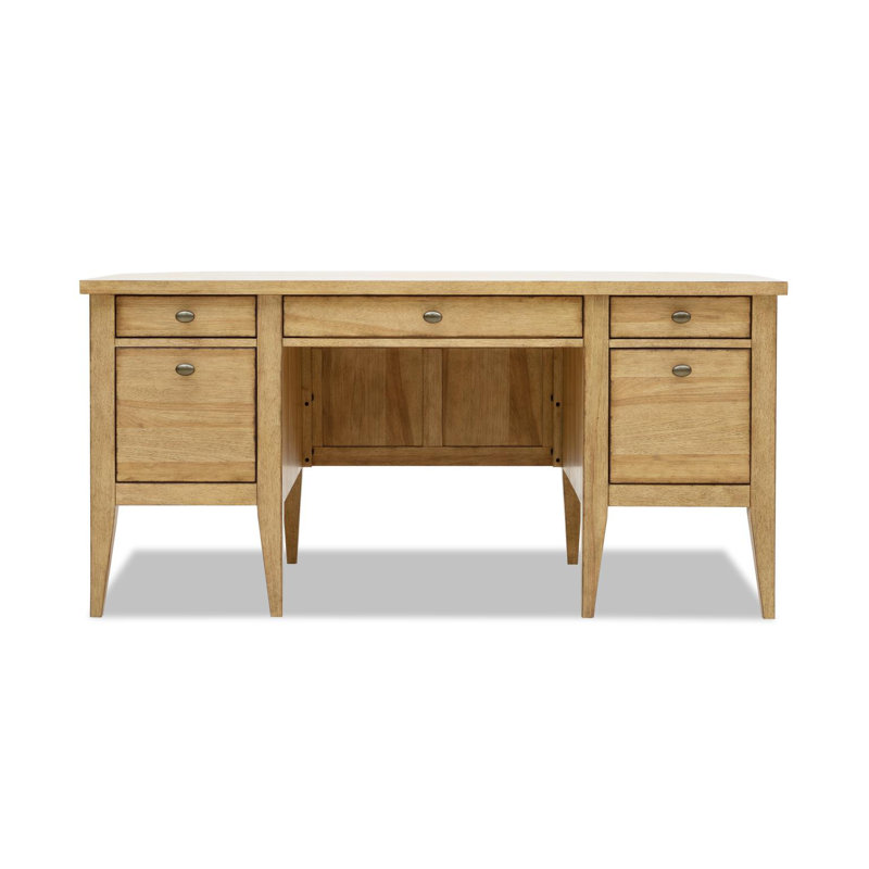 Today's Traditions Desk (5 drawers, file storage), Brown 
