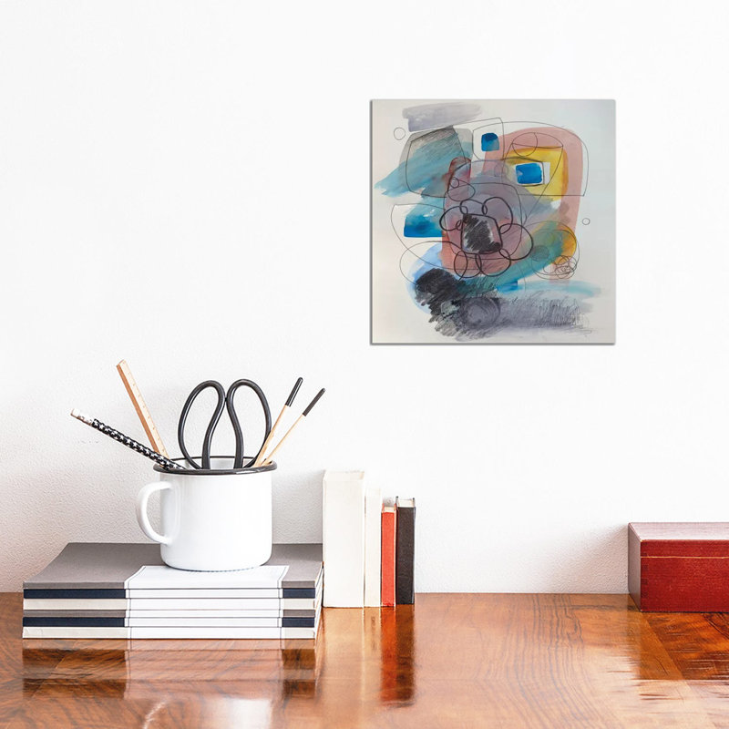 Modernist Study XV by Pamela Staker - Painting on Canvas, Wrapped Canvas, 30.48 cm H x 30.48 cm W