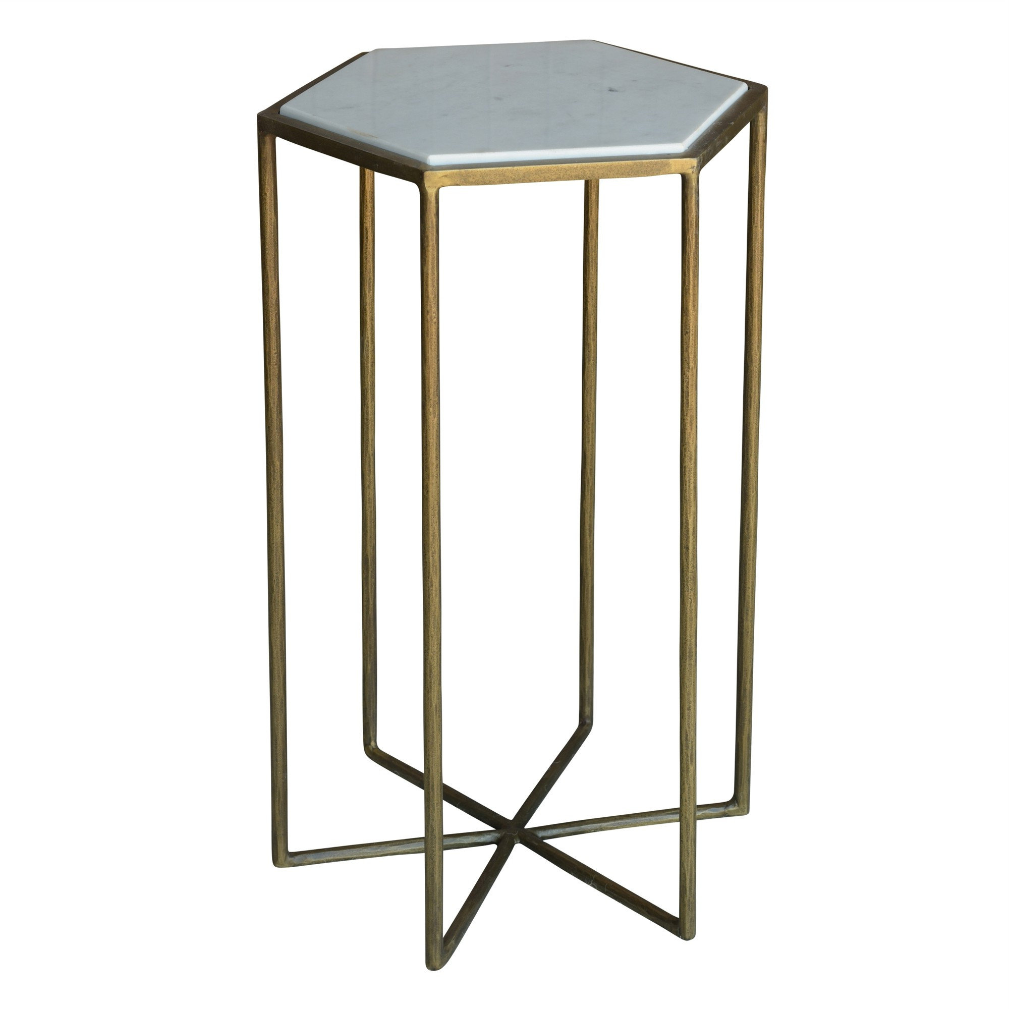 Everly Quinn 24'' Tall Iron Cross Legs End Table | Wayfair