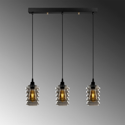 3 - Light Black Kitchen Island Pendant