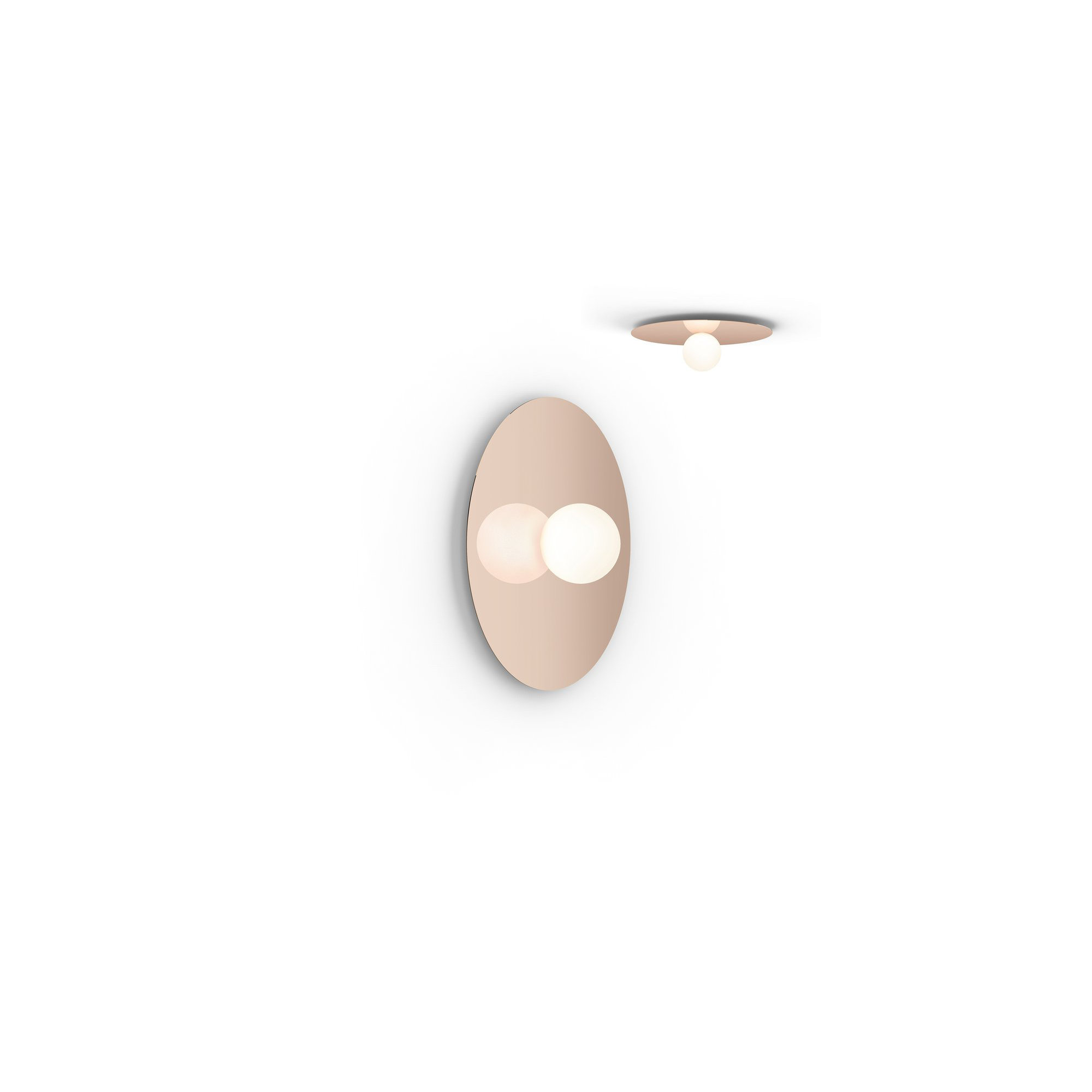 Bola Flush Disc, 7.2" H x 22" W x 22" D, Rose Gold
