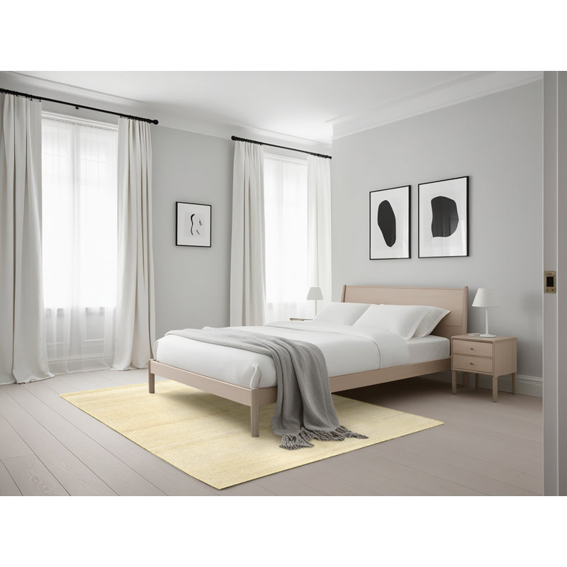 Surface beige contemporaine tapis, Rectangle 5 pi x 7 pi