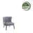 Kaleesi Velvet Slipper Chair with Rubberwood Legs-240520318