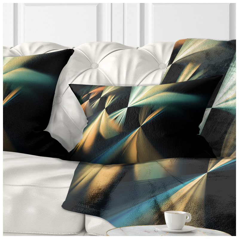 Coussin lombaire flottant à motif de fractales abstraites