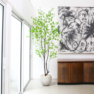 Faux arbre enkianthus 96 po en doublure de pot
