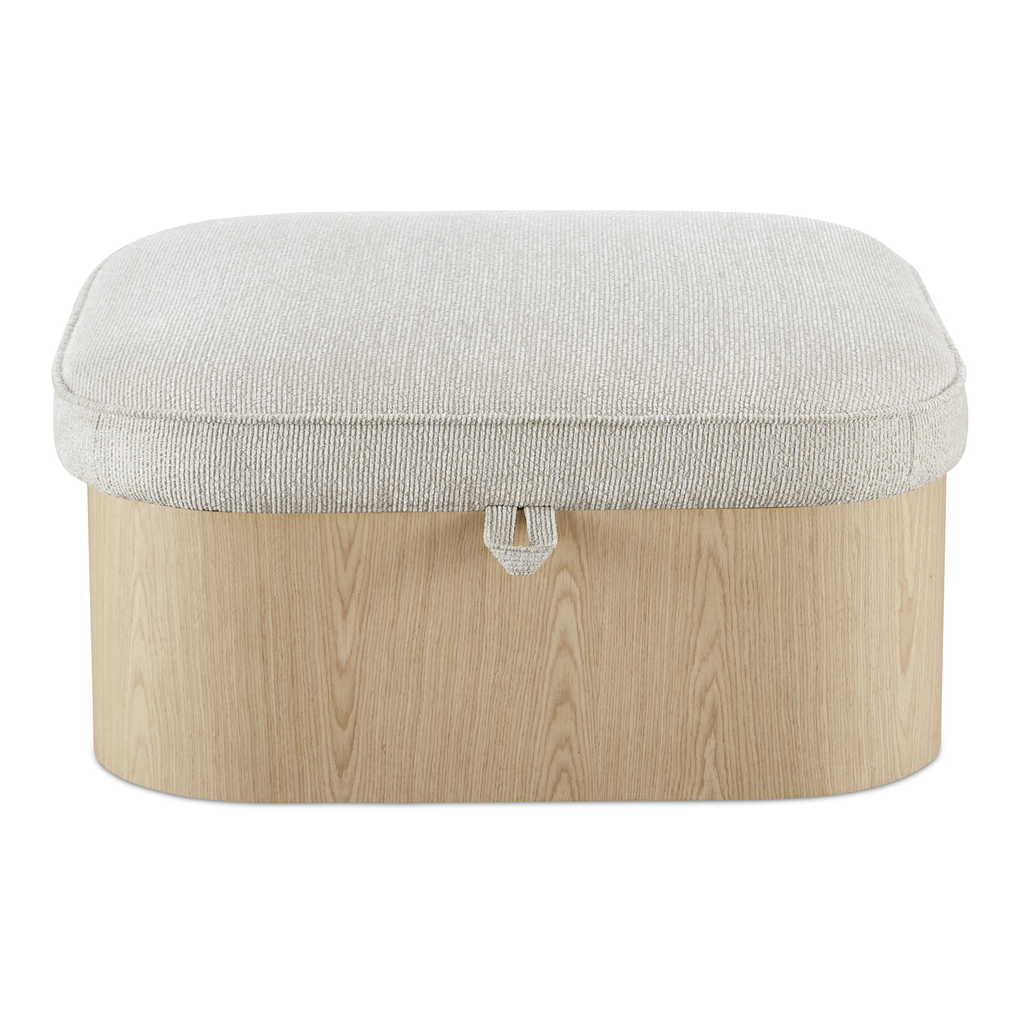 Miller Storage Ottoman, Ash