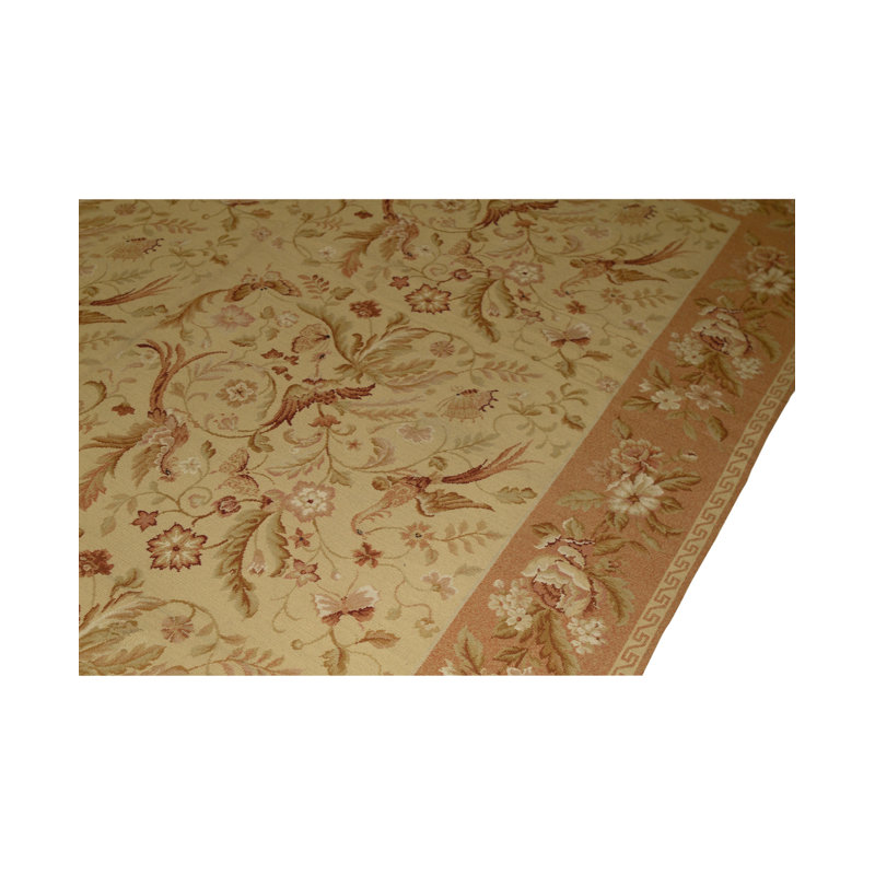 Hand-Knotted High-Quality Area Rug in Brown/Beige