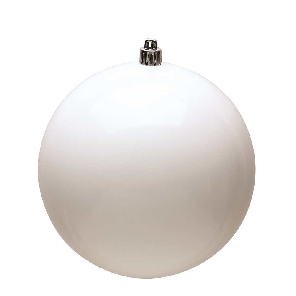 Holiday Décor Ball Ornament, 2.75", White