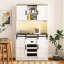 Armoire de bar Farmhouse avec porte de grange coulissante, grande table de buffet de bar Buffet
