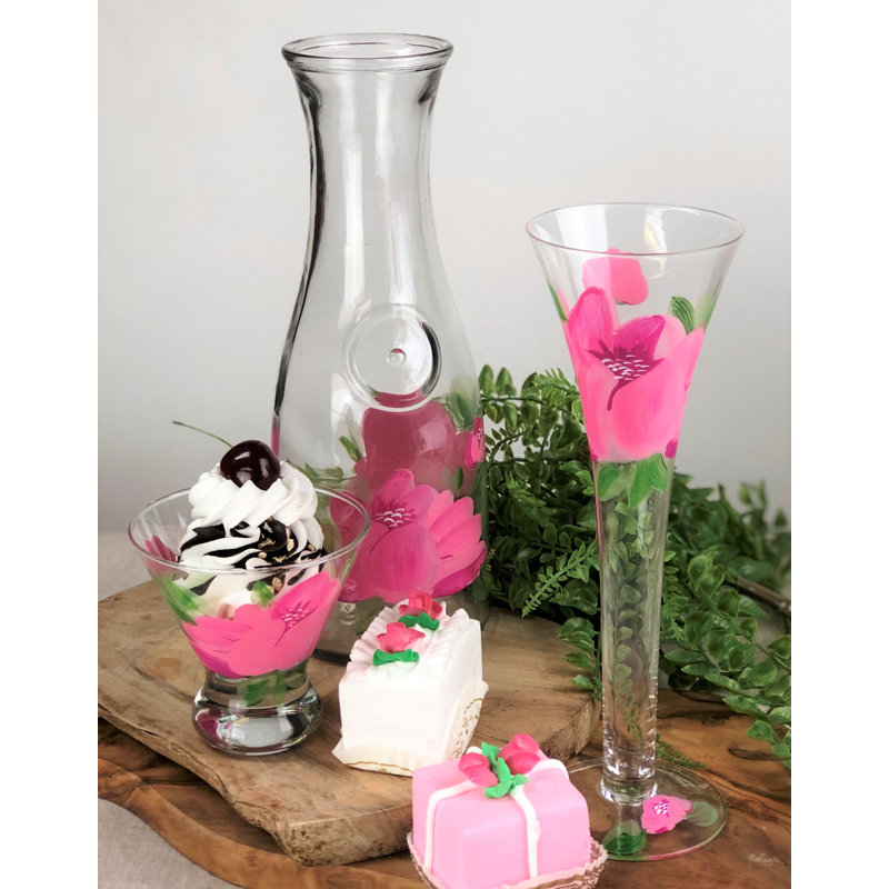 Peony 33.814oz. Glass Beverage Dispenser