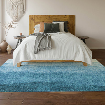 Premium Machine Washable Cerrito Teal Rug