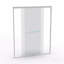 Porte de douche coulissante double 56 "- l 60" x H 72 ", porte de salle de bain coulissante semi-sans cadre avec verre trempé 1/4" (6mm) pour douche à l'italienne, blanc