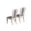 Grey Upholstered Dining Chairs   Of 2 , Vintage White Appeal, Button Back, Robust Wooden Frame, 200 Lbs Weight Capacity, Assembly Required 2 Chairs, Design, Base,