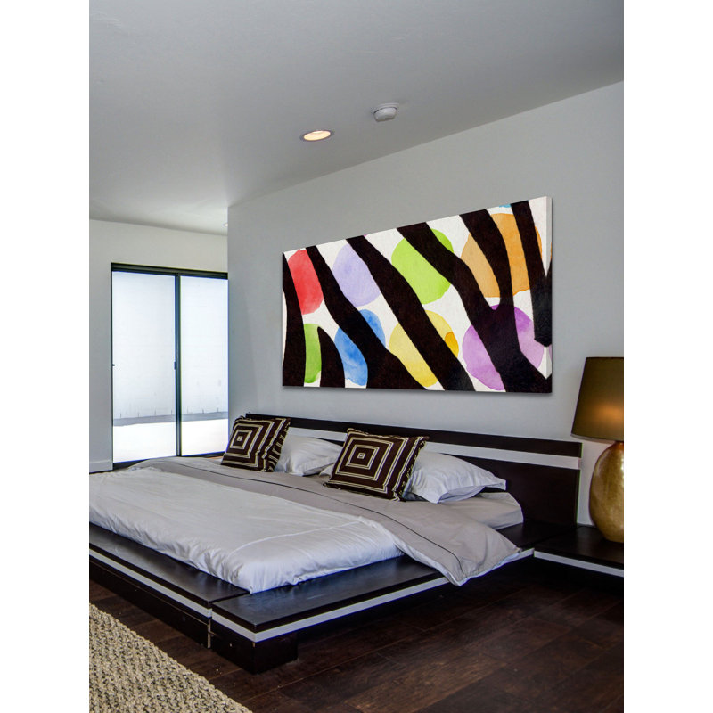 Rainbow Zebra II V2 by Irena Orlov - Wrapped Canvas Print, 46cm H x 91cm W x 4cm D