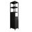 Tall Slim Cabinet with Shutter Door and 3 Tier Shelves