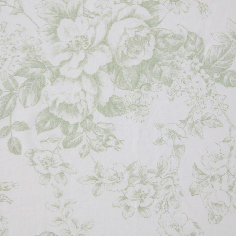 Laura Ashley Printed Cotton Percale Pillowcase Set, Standard Pillowcase Set, Toile Delight Green