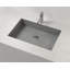 Lavabo de salle de bain encastrable en résine 23,5 po x 16,3 po Badeloft UB-05-M-MGRY en gris mat-71992075