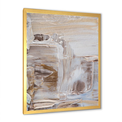 Beige brun brossé III - reproduction d'art sur toile