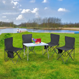 4 Pack Steel Portable Camping Chairs With Carrying Bags