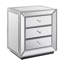 Armoire à trois tiroirs avec finition miroir en perles
