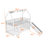 Twin Metal House Loft Bed With Slide And Ladder-1100496207