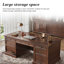 Bureau 70,87 "en bois massif brun américain