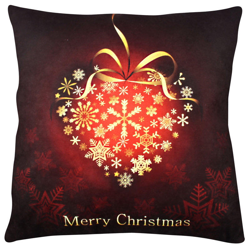 Housse et insert de coussin décoratif carré en coton / polyester Leesa Christmas